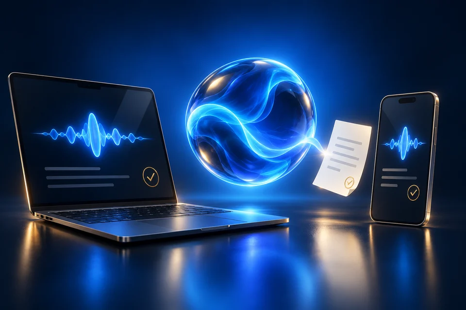 Operator voice interface concept across a laptop and phone