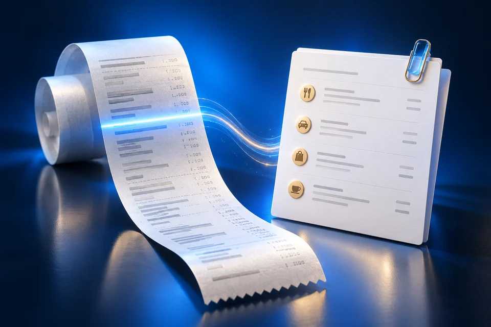 Een bon en het bijbehorende kostenrecord